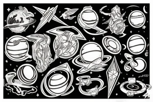 saturn tattoo idea