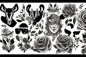 Cameo shadow box tattoo idea