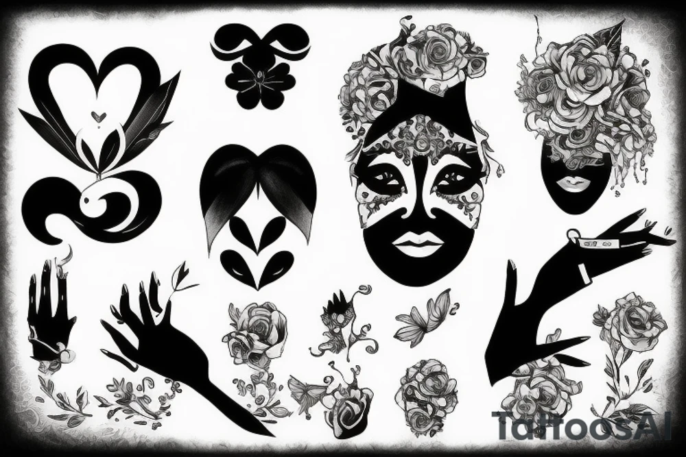 Cameo shadow box tattoo idea