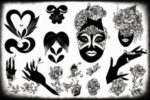 Cameo shadow box tattoo idea