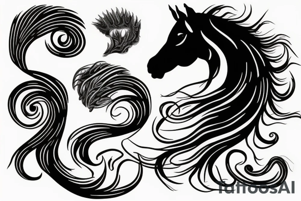 black horse tattoo idea
