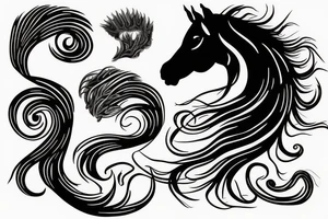black horse tattoo idea