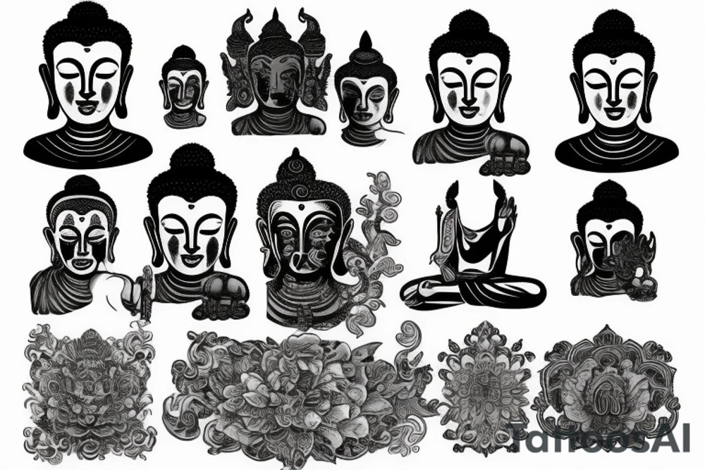 Cameo buddha tattoo idea