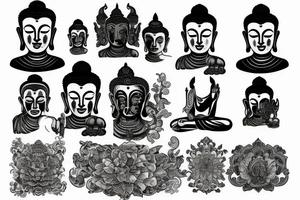 Cameo buddha tattoo idea