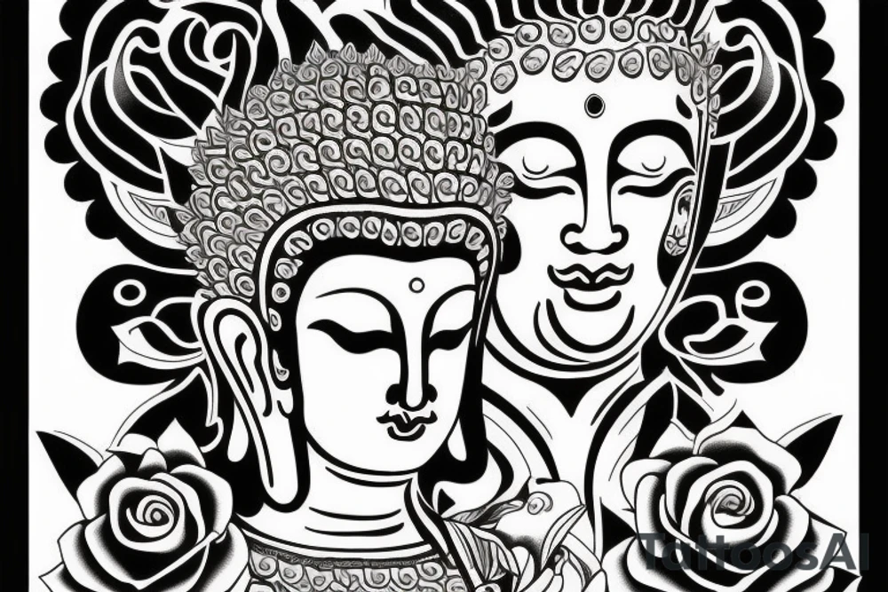 Cameo buddha tattoo idea