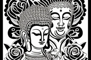 Cameo buddha tattoo idea