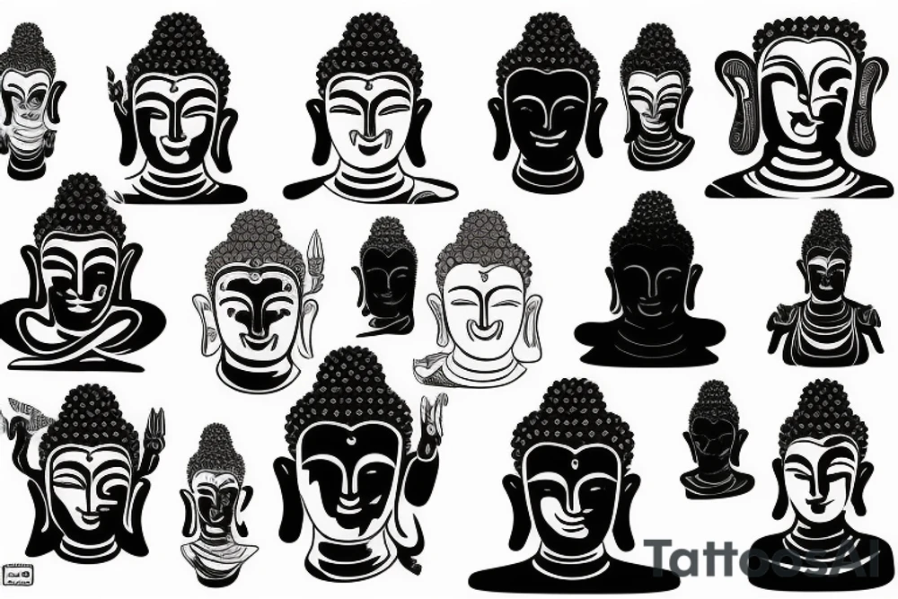 Cameo buddha tattoo idea