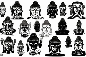 Cameo buddha tattoo idea