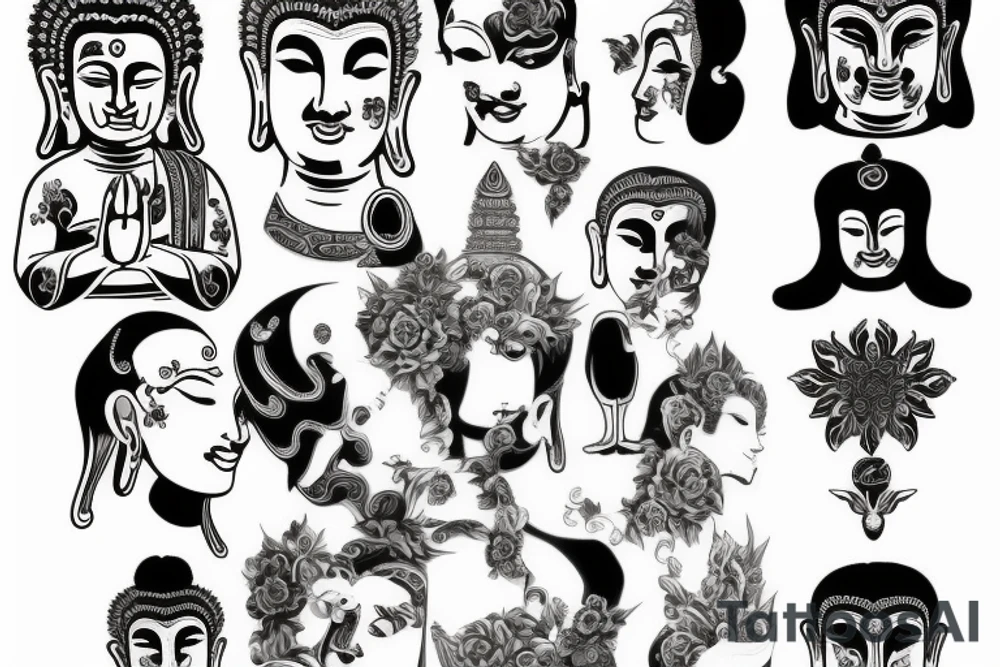 Cameo buddha tattoo idea