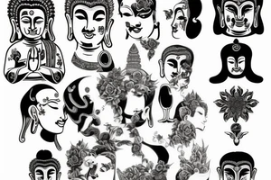 Cameo buddha tattoo idea
