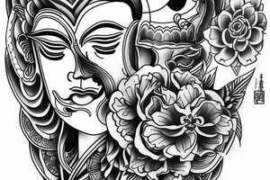 Cameo buddha tattoo idea