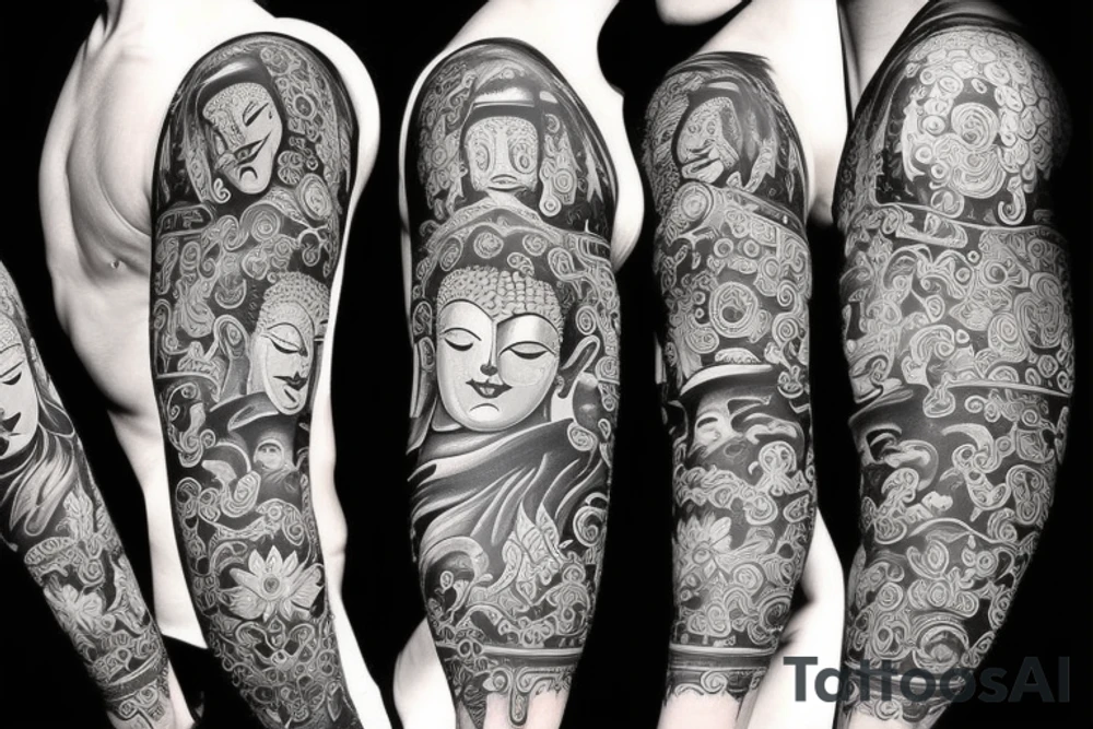 Cameo buddha tattoo idea