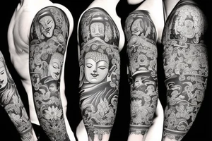 Cameo buddha tattoo idea