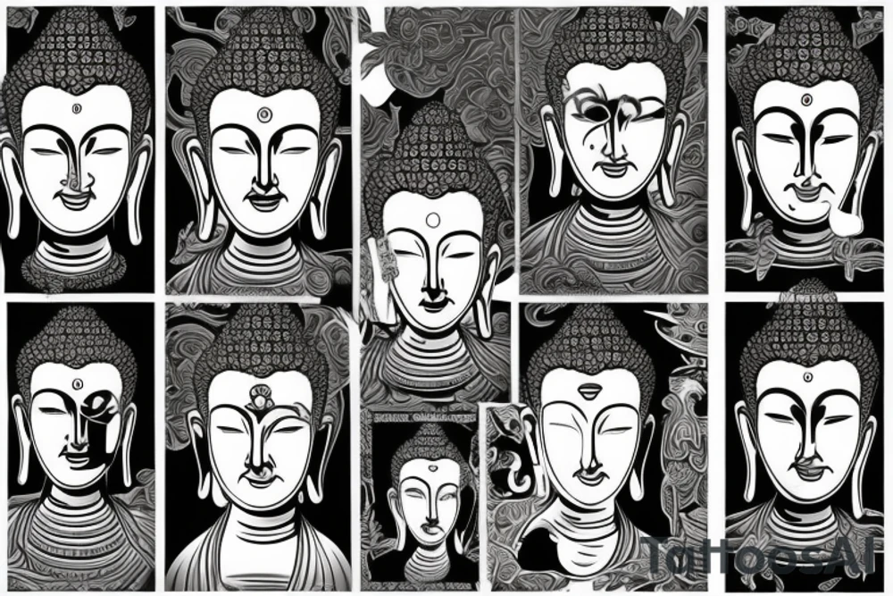 Cameo buddha tattoo idea