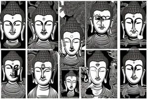 Cameo buddha tattoo idea