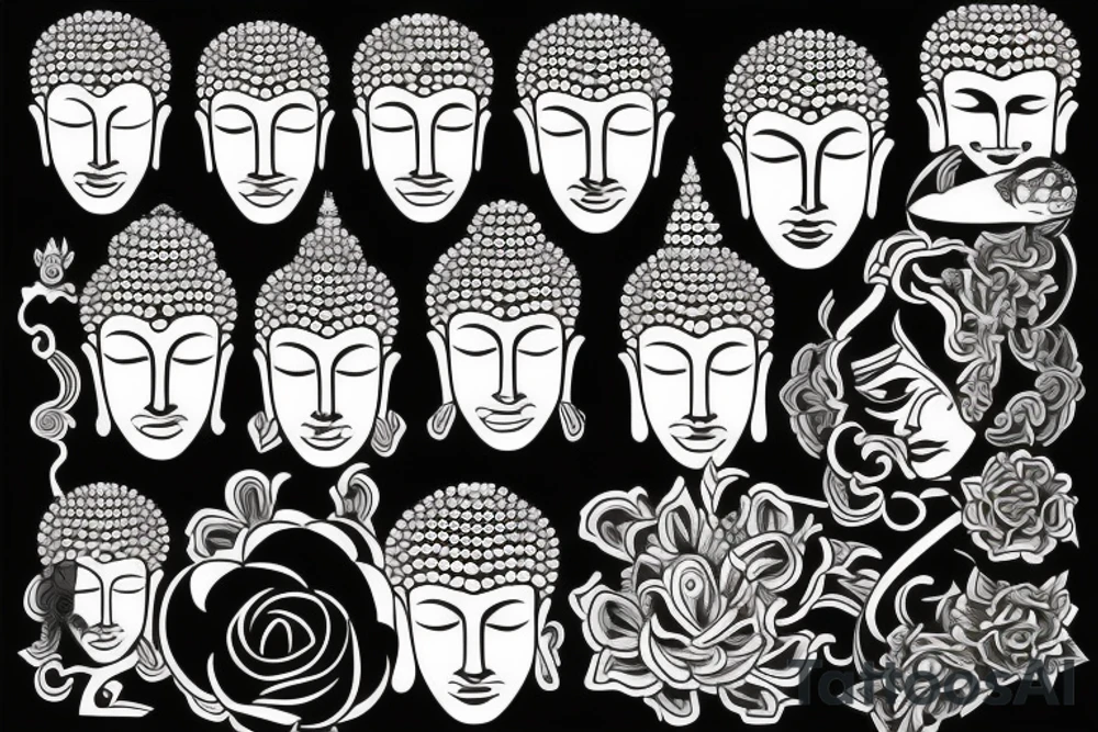 Cameo buddha tattoo idea
