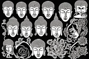 Cameo buddha tattoo idea