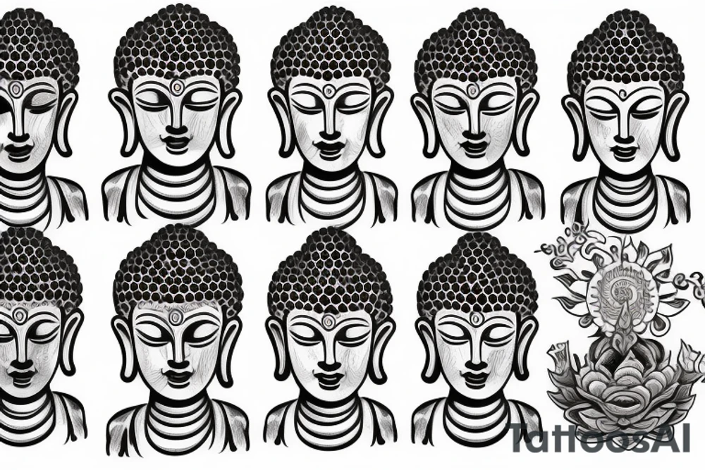 Cameo buddha tattoo idea