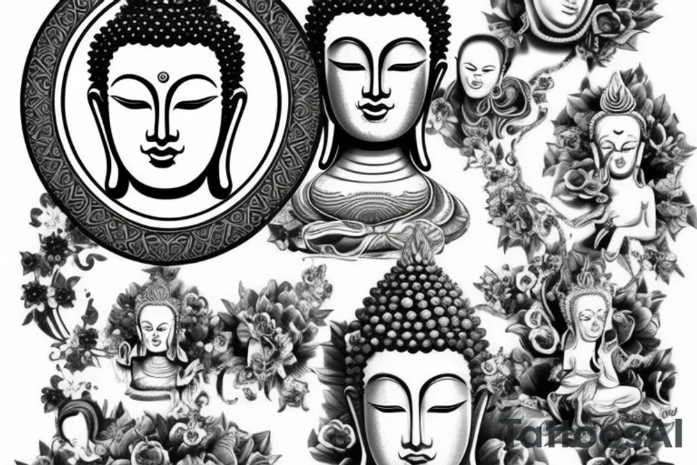Cameo buddha tattoo idea