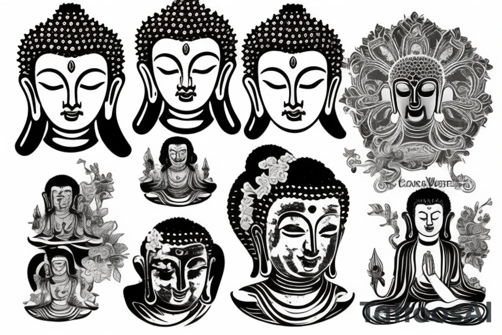 Cameo buddha tattoo idea