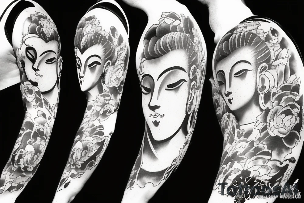 Cameo buddha tattoo idea
