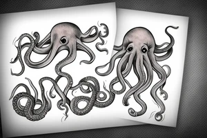 Octopus under water tattoo idea