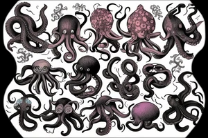 Octopus under water tattoo idea