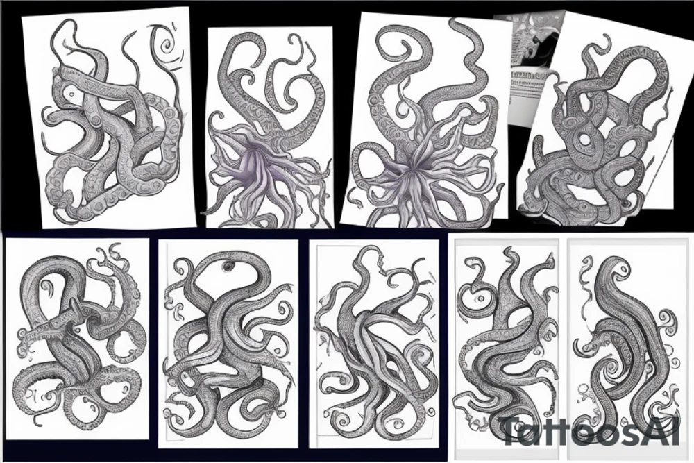 Octopus under water tattoo idea