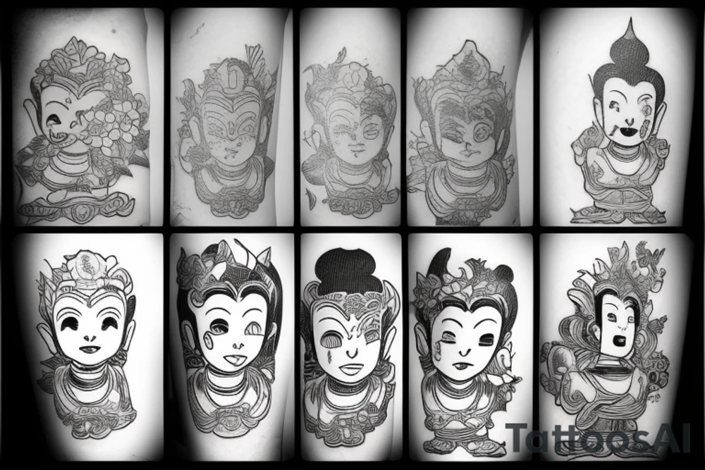 Cameo buddha tattoo idea