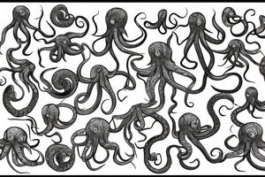 Octopus under water tattoo idea