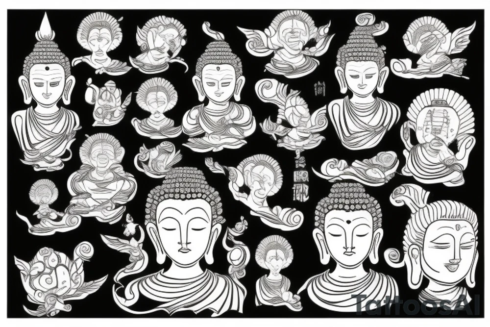 Cameo buddha tattoo idea
