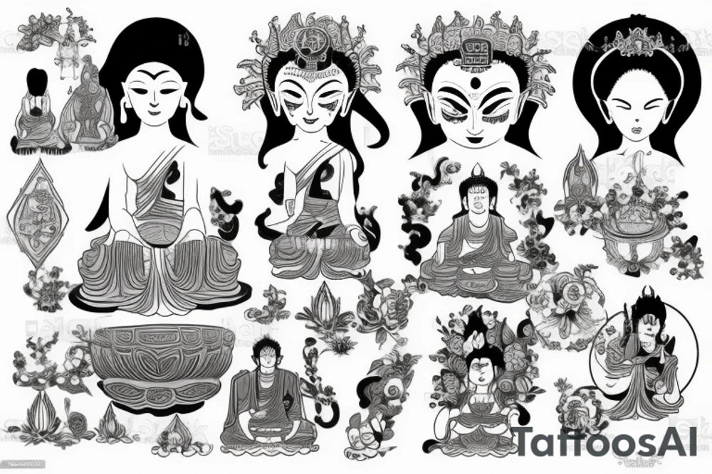 Cameo buddha tattoo idea