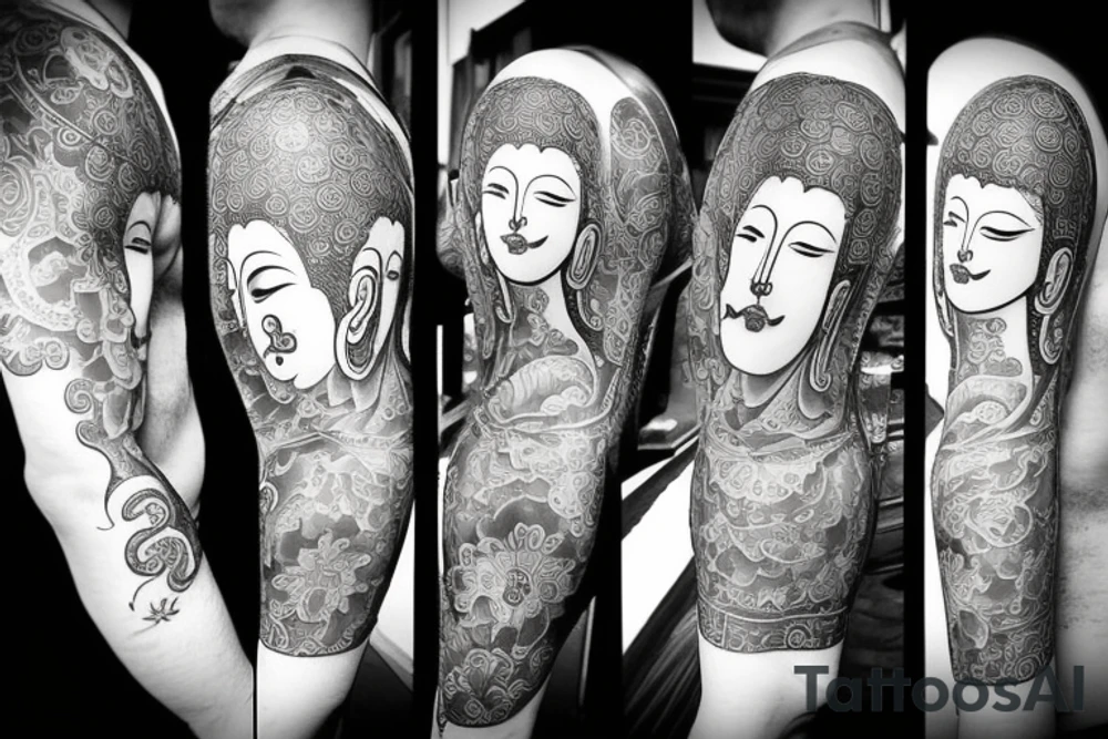 Cameo buddha tattoo idea