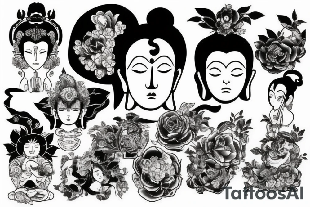 Cameo buddha tattoo idea