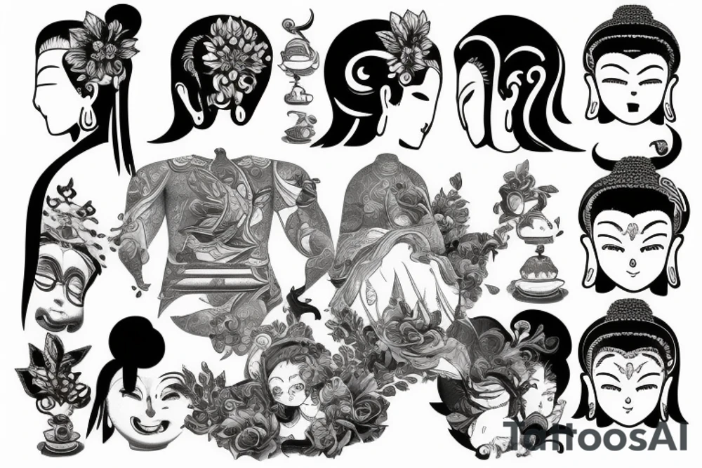 Cameo buddha tattoo idea