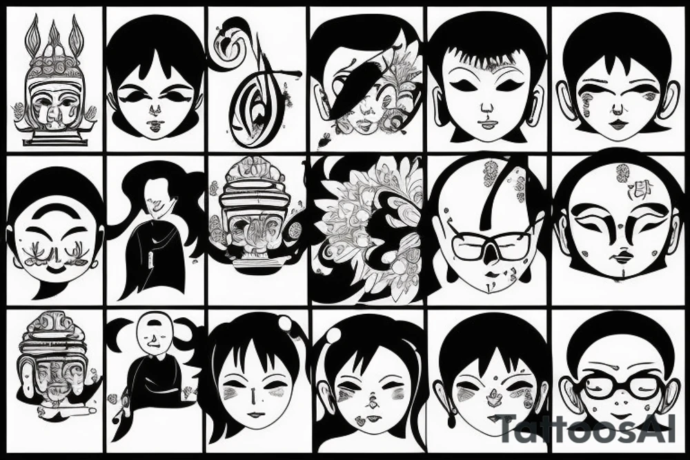 Cameo buddha tattoo idea