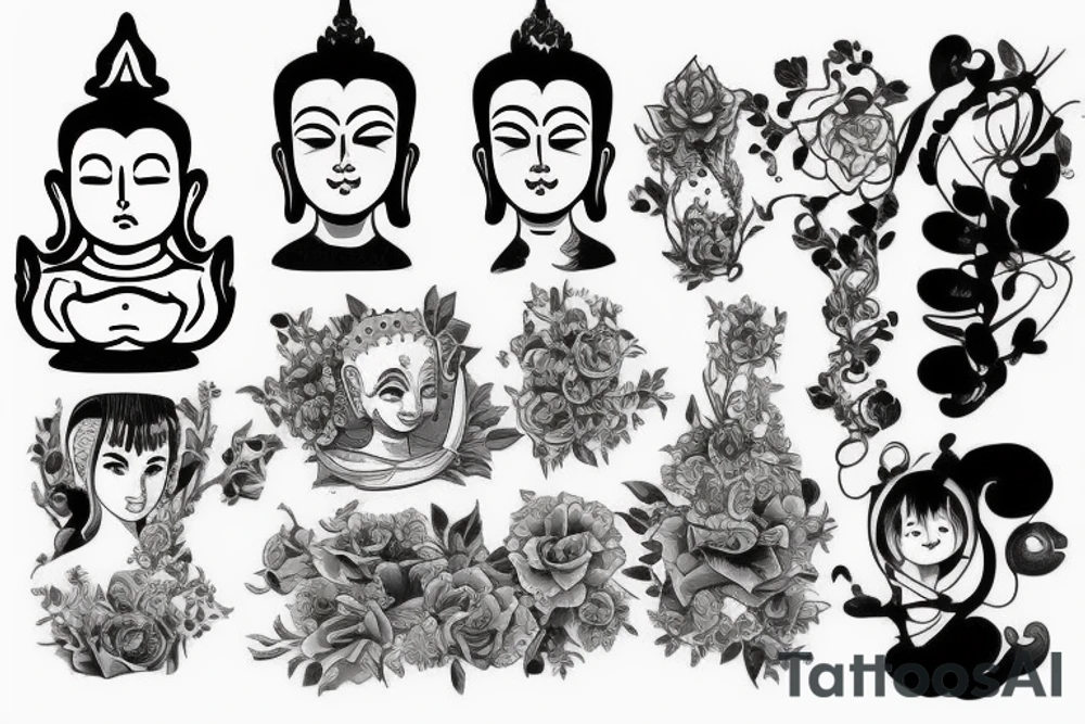 Cameo buddha tattoo idea