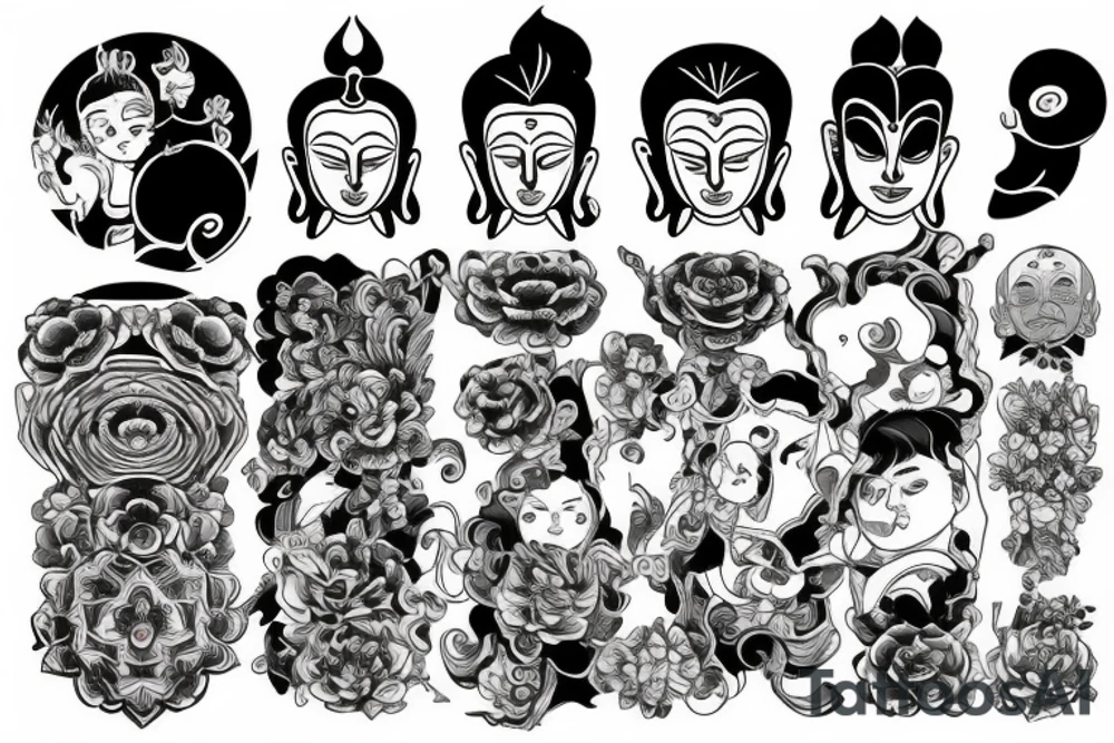 Cameo buddha tattoo idea