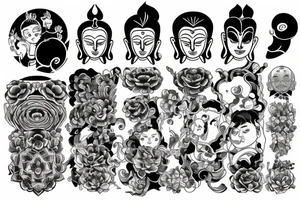 Cameo buddha tattoo idea
