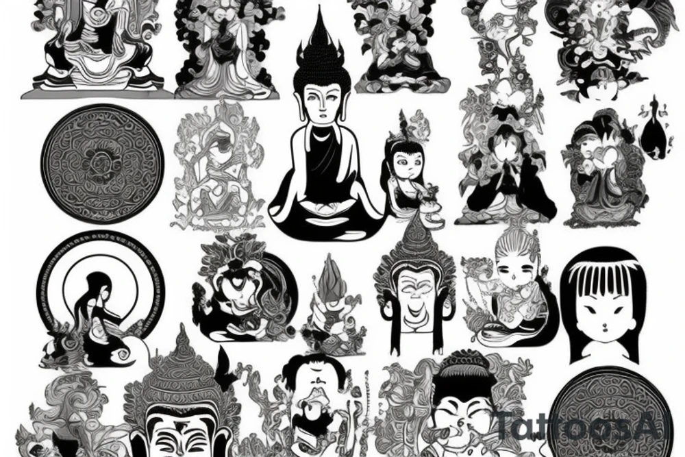 Cameo buddha tattoo idea