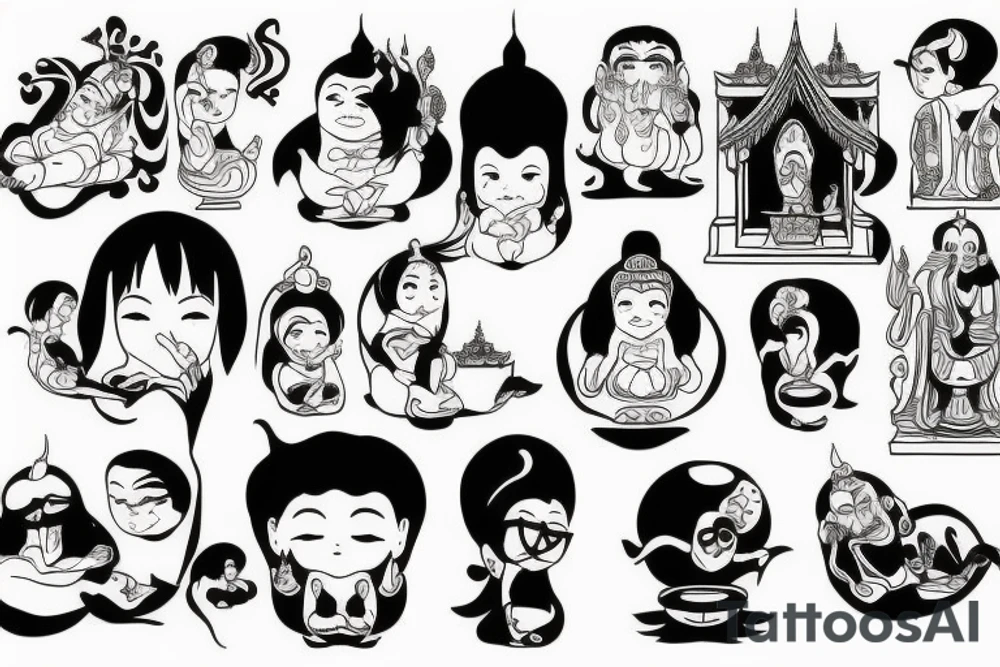 Cameo buddha tattoo idea