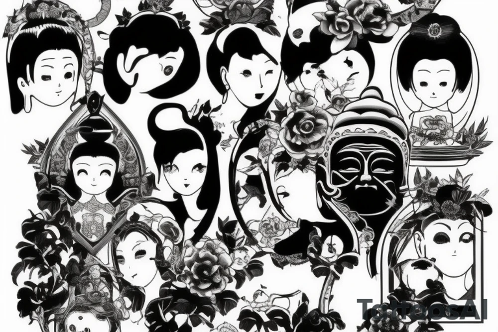 Cameo buddha tattoo idea