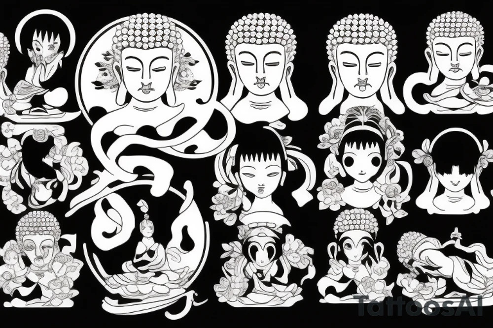 Cameo buddha tattoo idea