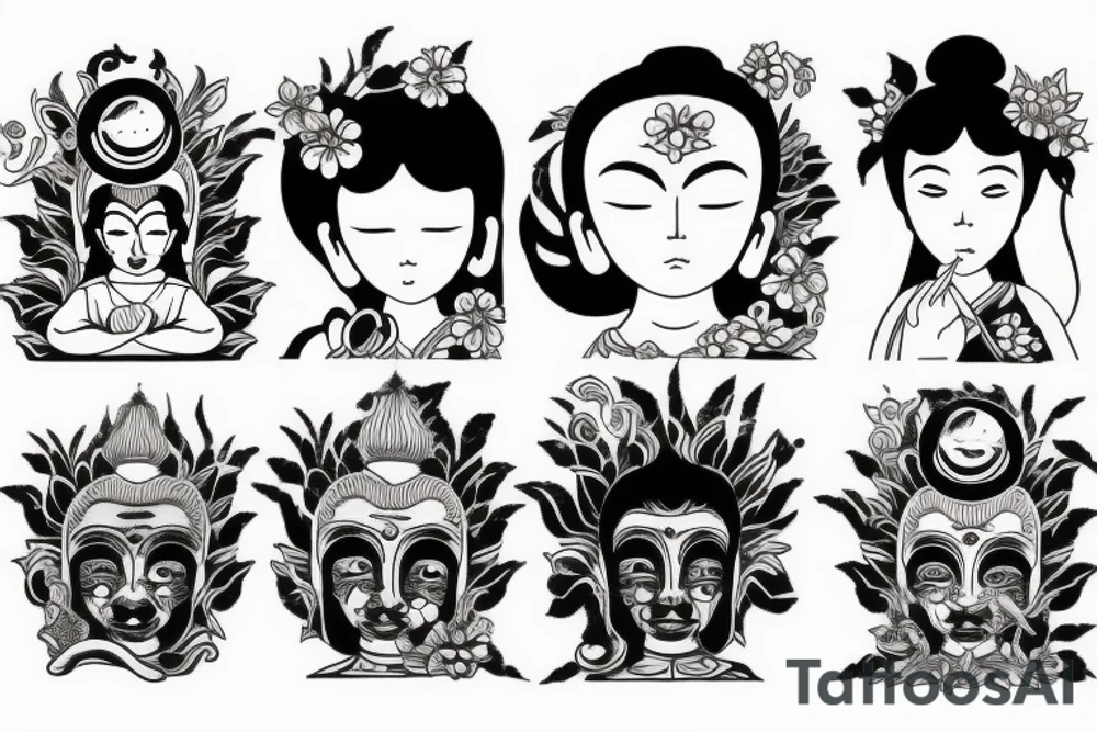 Cameo buddha tattoo idea