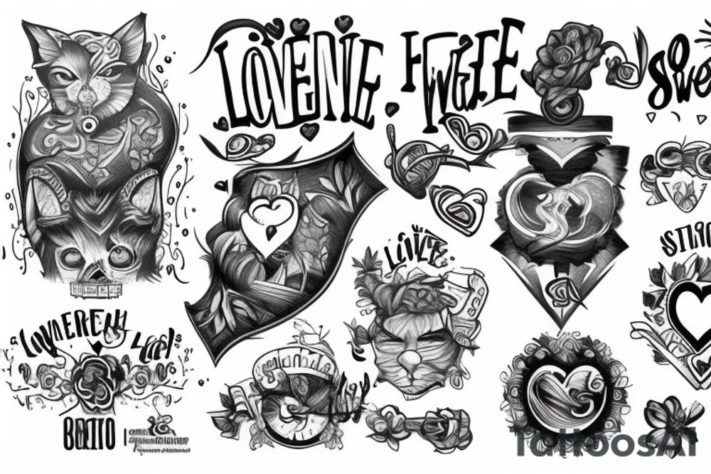 Love fight life sweet endurance tattoo idea
