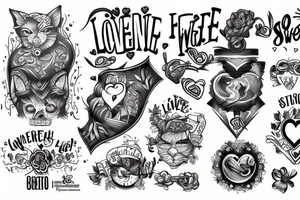 Love fight life sweet endurance tattoo idea