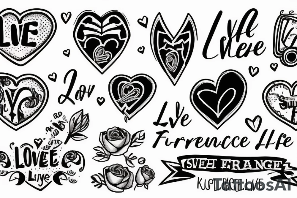 Love fight life sweet endurance tattoo idea