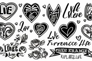 Love fight life sweet endurance tattoo idea