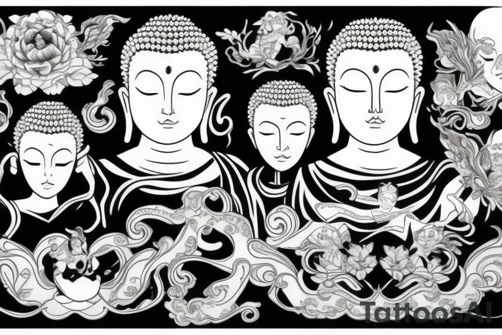 Cameo buddha tattoo idea