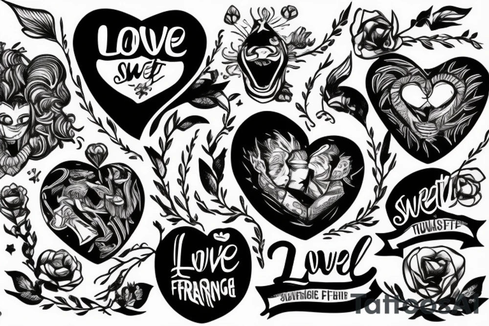 Love fight life sweet endurance fun tattoo idea
